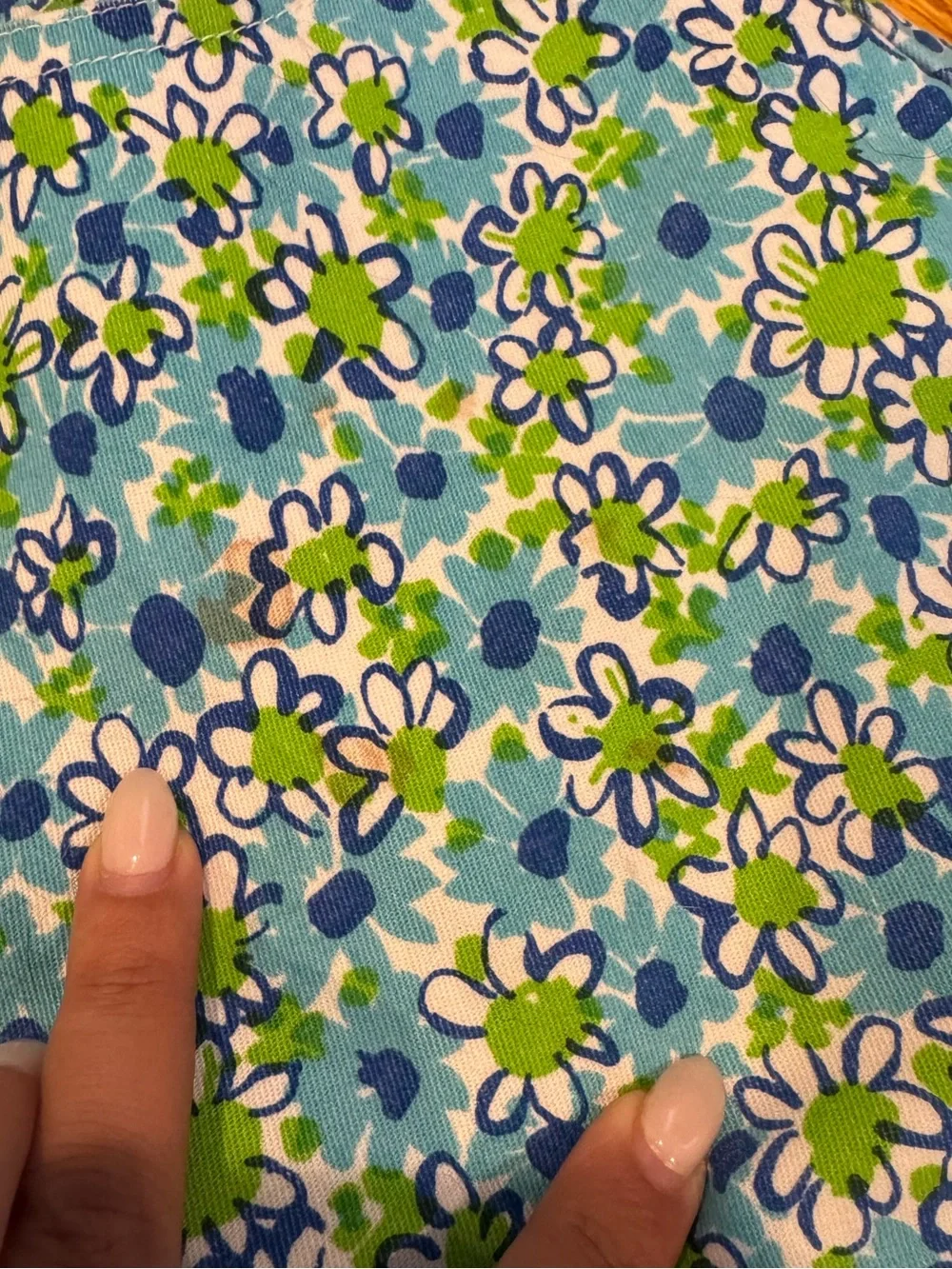 RARE Lilly Pulitzer Men’s Stuff Jeans blue/green floral print flare pants
